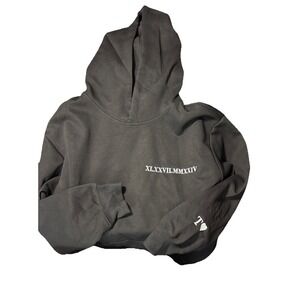 Embroidered Roman Numeral Date Hoodie (11/27/2024) W/the Initial "T" on Sleeve